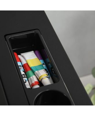 Adjustable Drawing Drafting Table Desk with 2 Drawers & Stool (White)