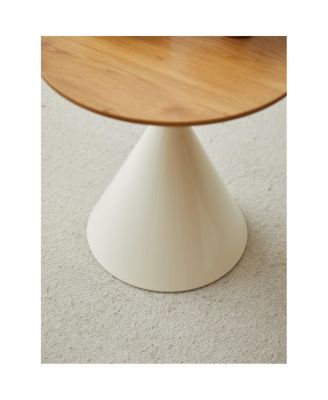 Elegant Double Cone Coffee Table Set with Wood Veneer Tops
