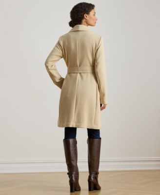 Women's Belted Wing Collar Trench Coat