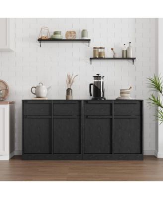 31.5" Sideboard Buffet Cabinet with 2 Drawers, Modern Coffee Bar Storage Cabinet