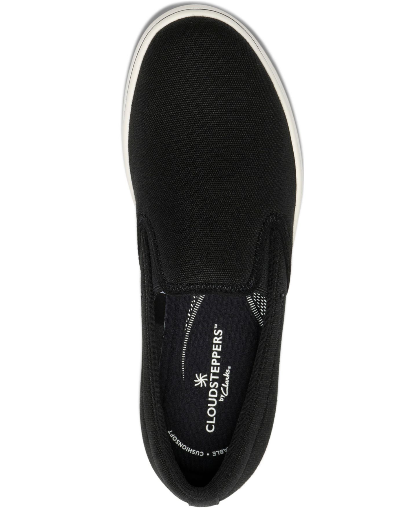 Женские туфли Clarks BreezeSky Zoe Slip-On, цвет: Чёрный холщовый — фото 4