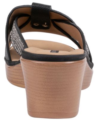 Women's Selva Embellished Round Toe Wedge Sandals