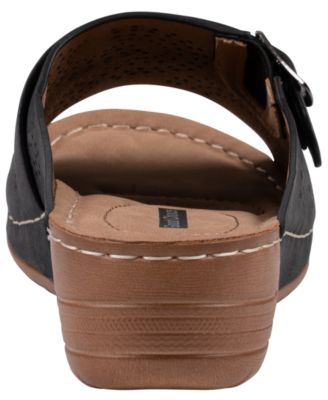 Women's Moira Perforated Comfort Round Toe Sandals