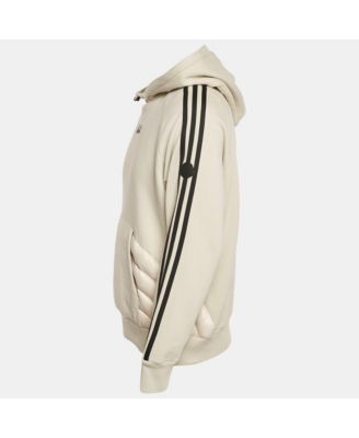 Men's X Adidas Grey Cotton And Puffer Trim Hoodie