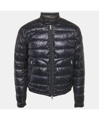 Men's Navy Blue Nylon Down Puffer Jacket