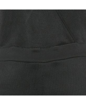 Women's Black Stretch Knit Wrap Effect Jumpsuit