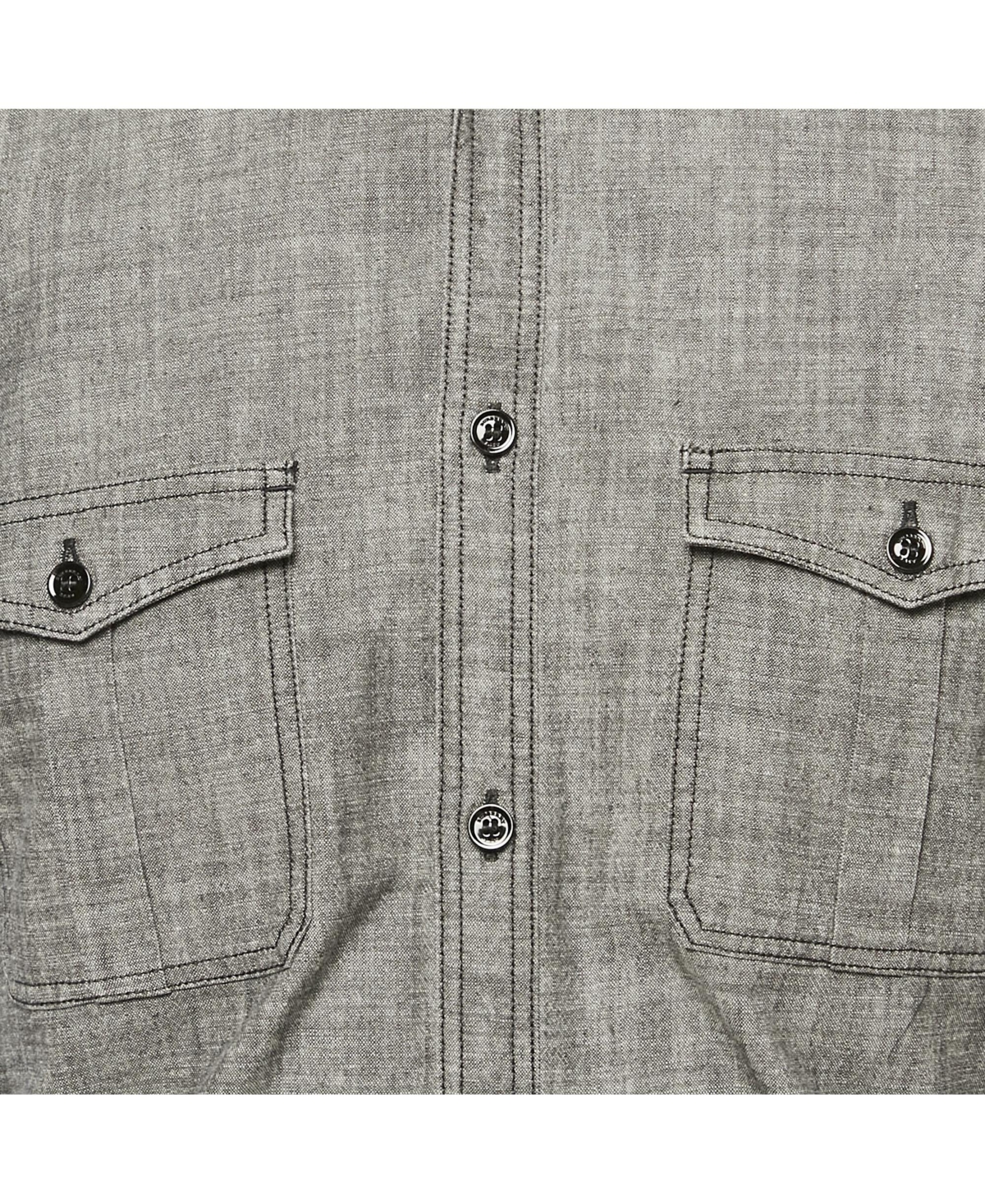 Pre-Owned Burberry Men's Grey Chambray Long Sleeve Shirt