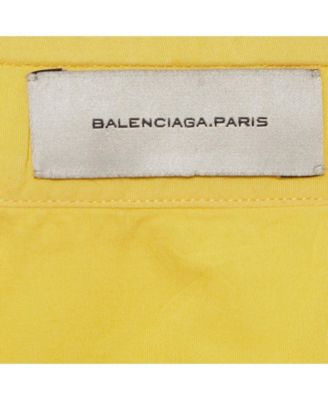 Men's Yellow Cotton Short Sleeve Shirt