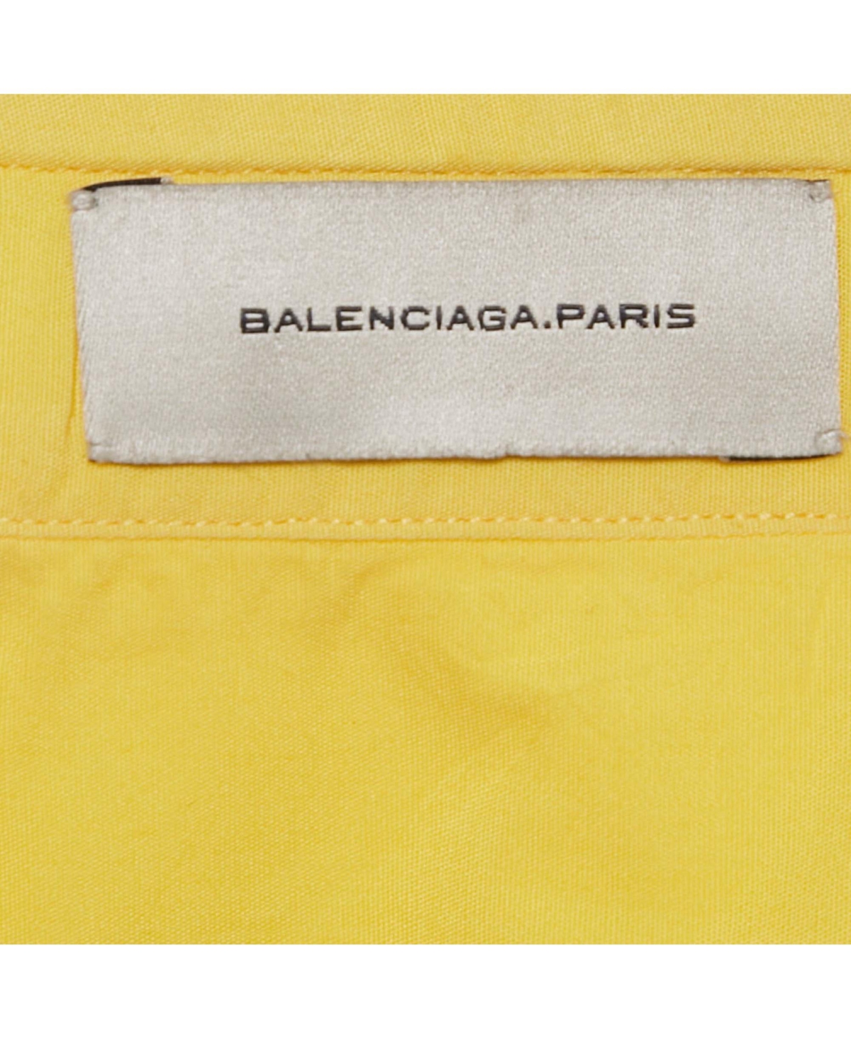Pre-Owned Balenciaga Men's Yellow Cotton Short Sleeve Shirt