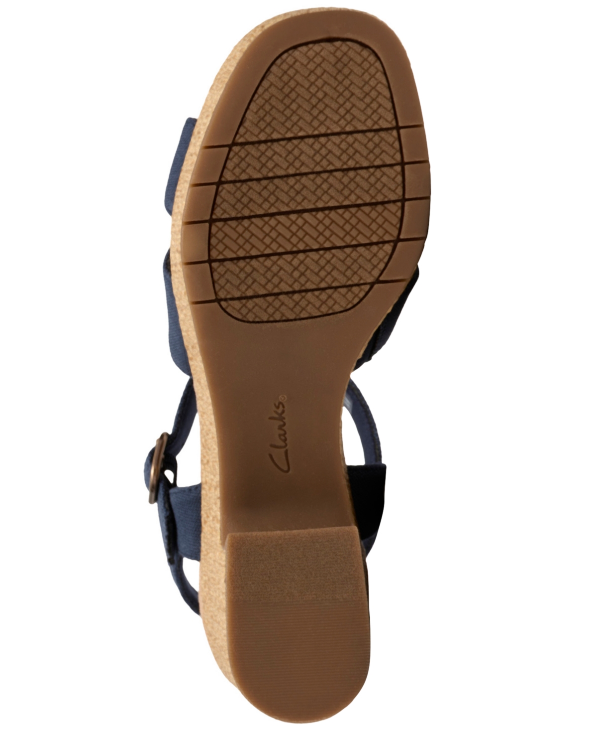 Clarks Women's Nerisa Twist Round Toe Wedge Sandals