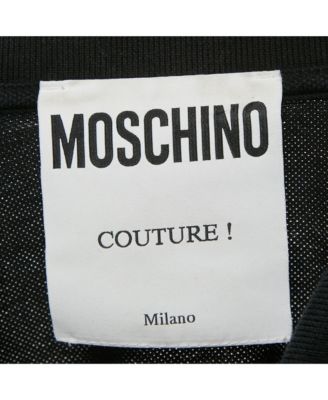 Men's Black Teddy Applique Cotton Knit Polo T-Shirt