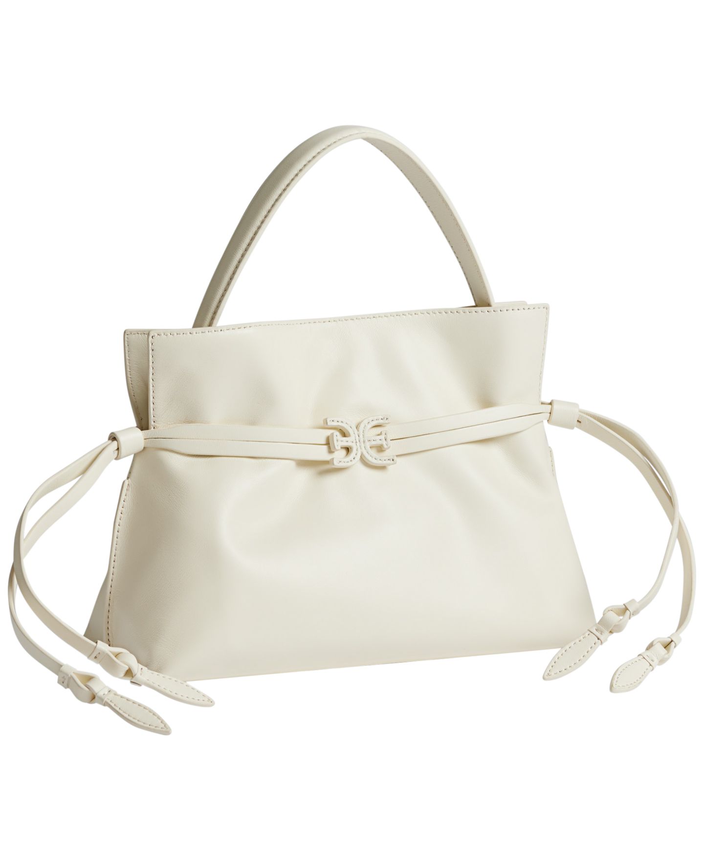 Женская сумка Sam Edelman Poppy Small Leather Drawstring, цвет: Белый — фото 3
