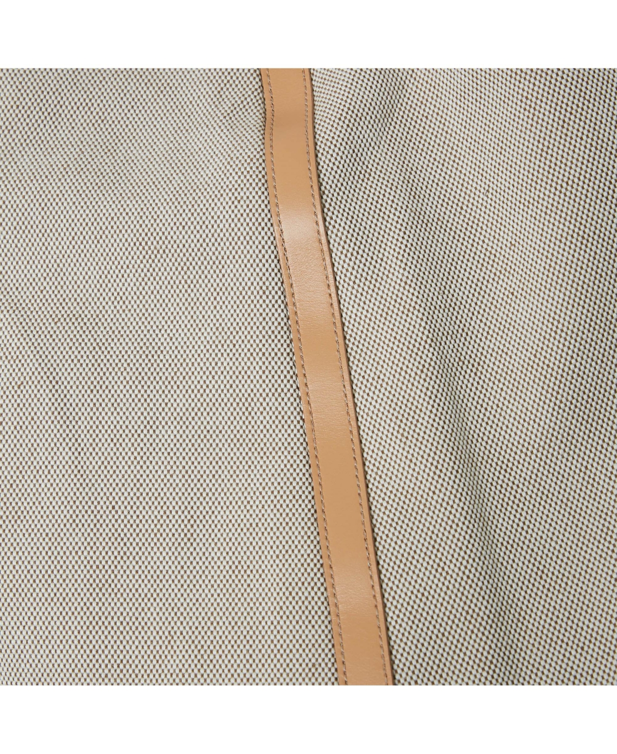 Pre-Owned Burberry Women's Beige Canvas Leather Trim Short Skirt