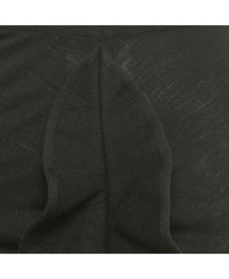 Women's Black Knit Ruffled Midi Skirt