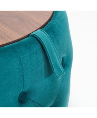 Luxurious Velvet Nesting Ottomans (Set of 2)