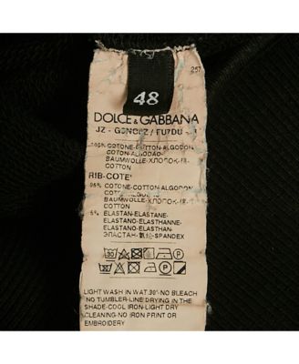 Men's Black Logo Embroidered Cotton Sweatshirt