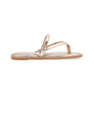 women's  Kara Metal Ring Thong Sandals