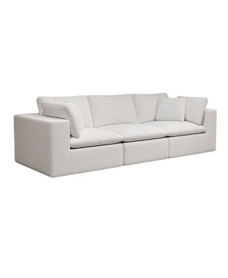  Modular Sectional Sofa Seat, Upholstered Couch, No Assembly, 3PC Free Combination, White
