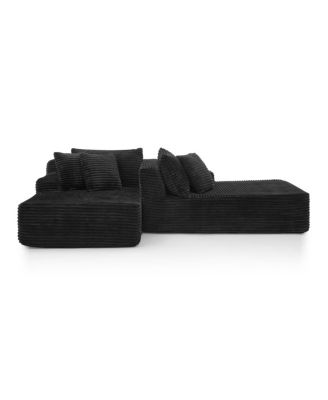 velvet two-seater lazy sofa, No Assembly Required