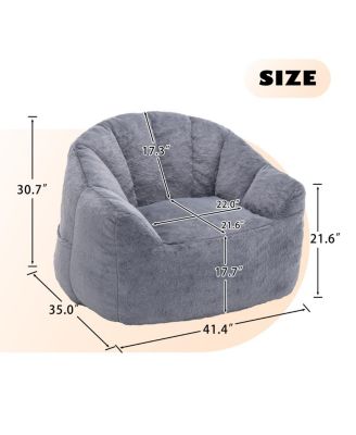 Bean Bag Chair Sofa with Armrests, High-Density Foam Lazy Sofa for Adults