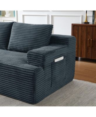 Streamdale L-Shaped Cloud Sectional Sofa, Deep Seat, Modular Sleeper, Dark Gray