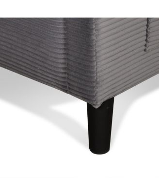 Streamdale 48" Corduroy Loveseat Couch with Cushions & Side Storage