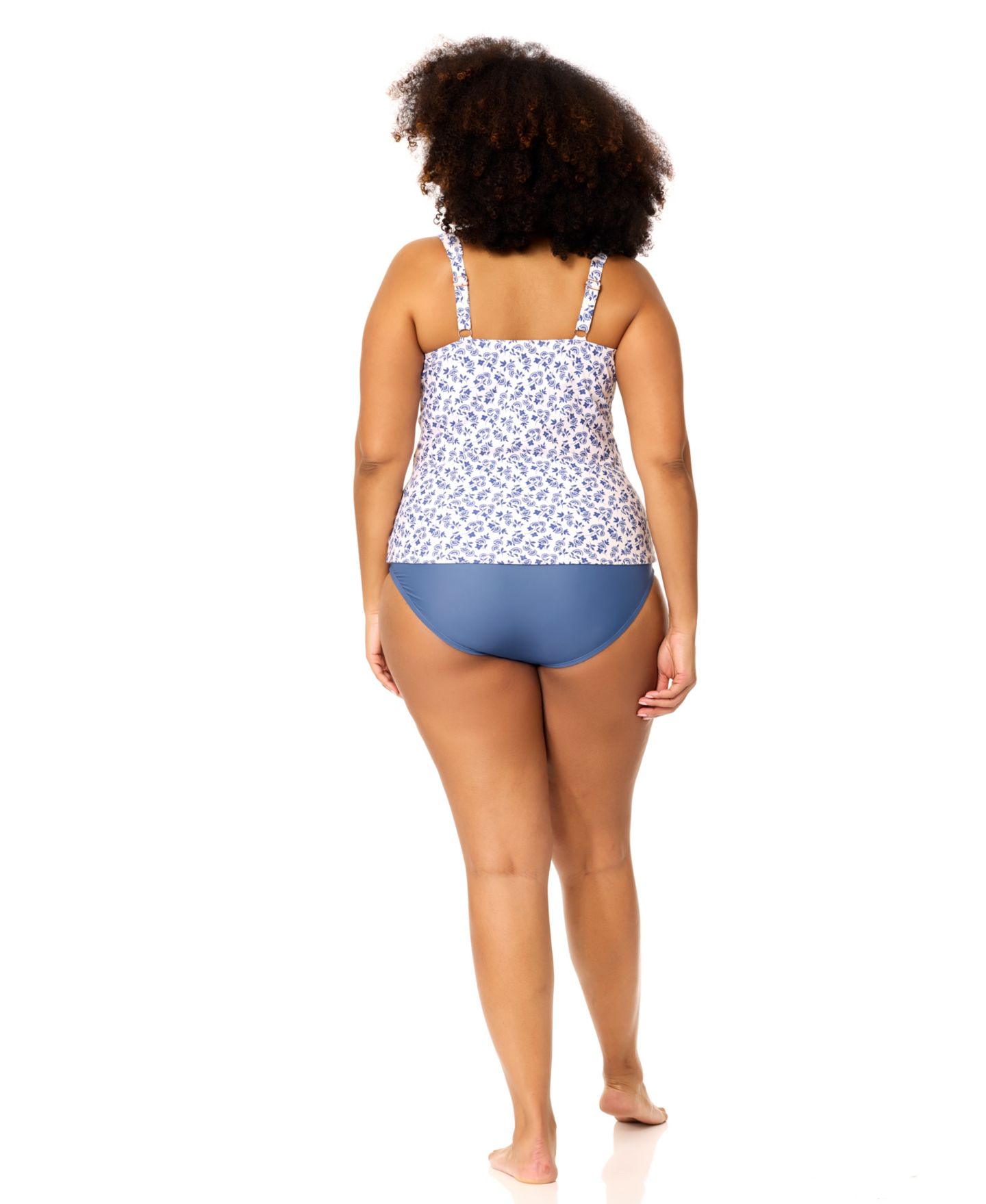 Верх бикини Tankini — Raisins Curve, цвет: Сланцевый синий — фото 5