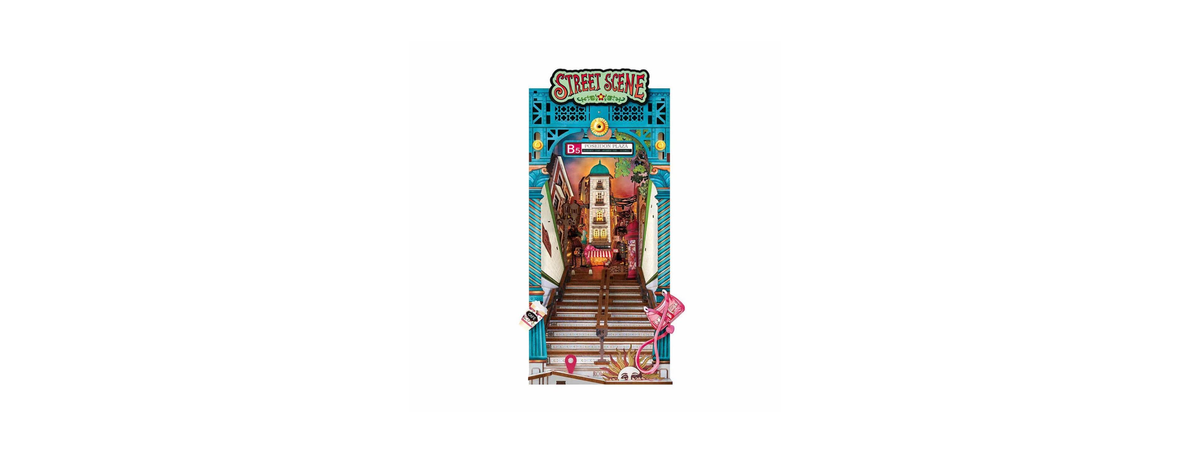 Flash Popup Diy 3D Book Nook Kit: Street Scene 196 pieces