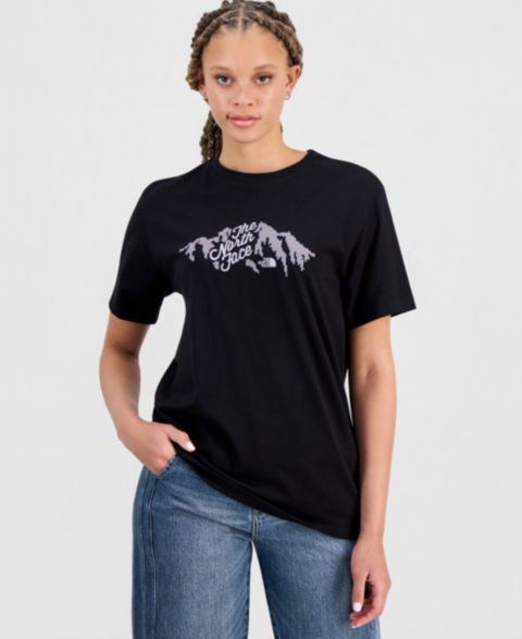 Женская футболка The North Face Evolution Sparkle Short Sleeve Graphic Cotton, цвет: Чёрный
