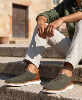 Edison Street Mens Hands-Free Slip On Technology Lightweight Mesh Oxfords