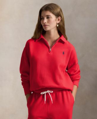 Polo Ralph Lauren Women's Fleece Quarter-Zip - Macy's