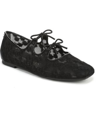 Women's Faith Mesh Floral Eyelet Mary Jane Flats
