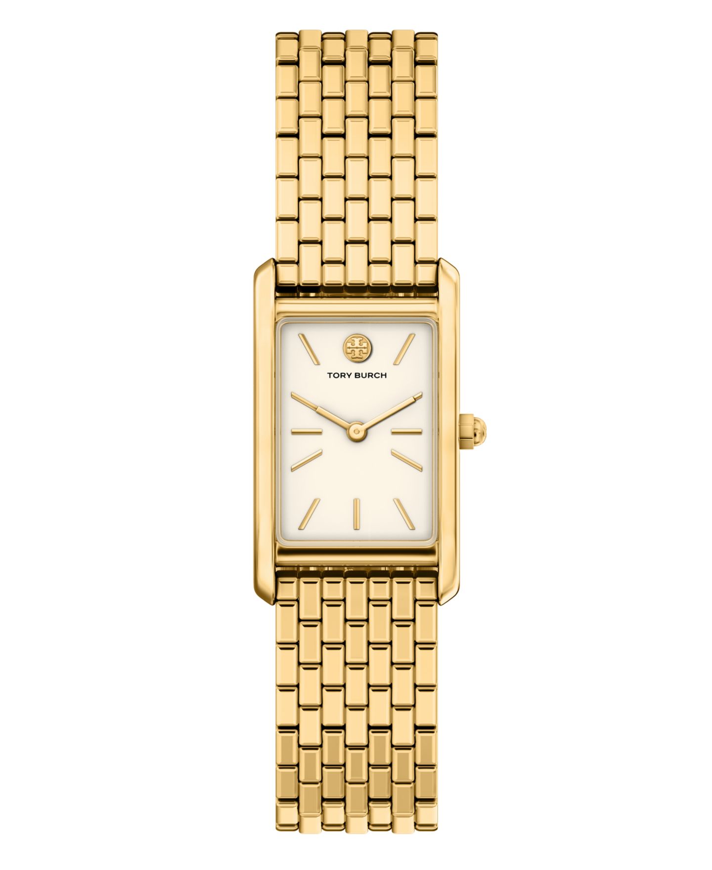 Женские часы Tory Burch The Eleanor Slim Quartz Two-Hand Gold Stainless Steel Watch, 22mm — фото 1