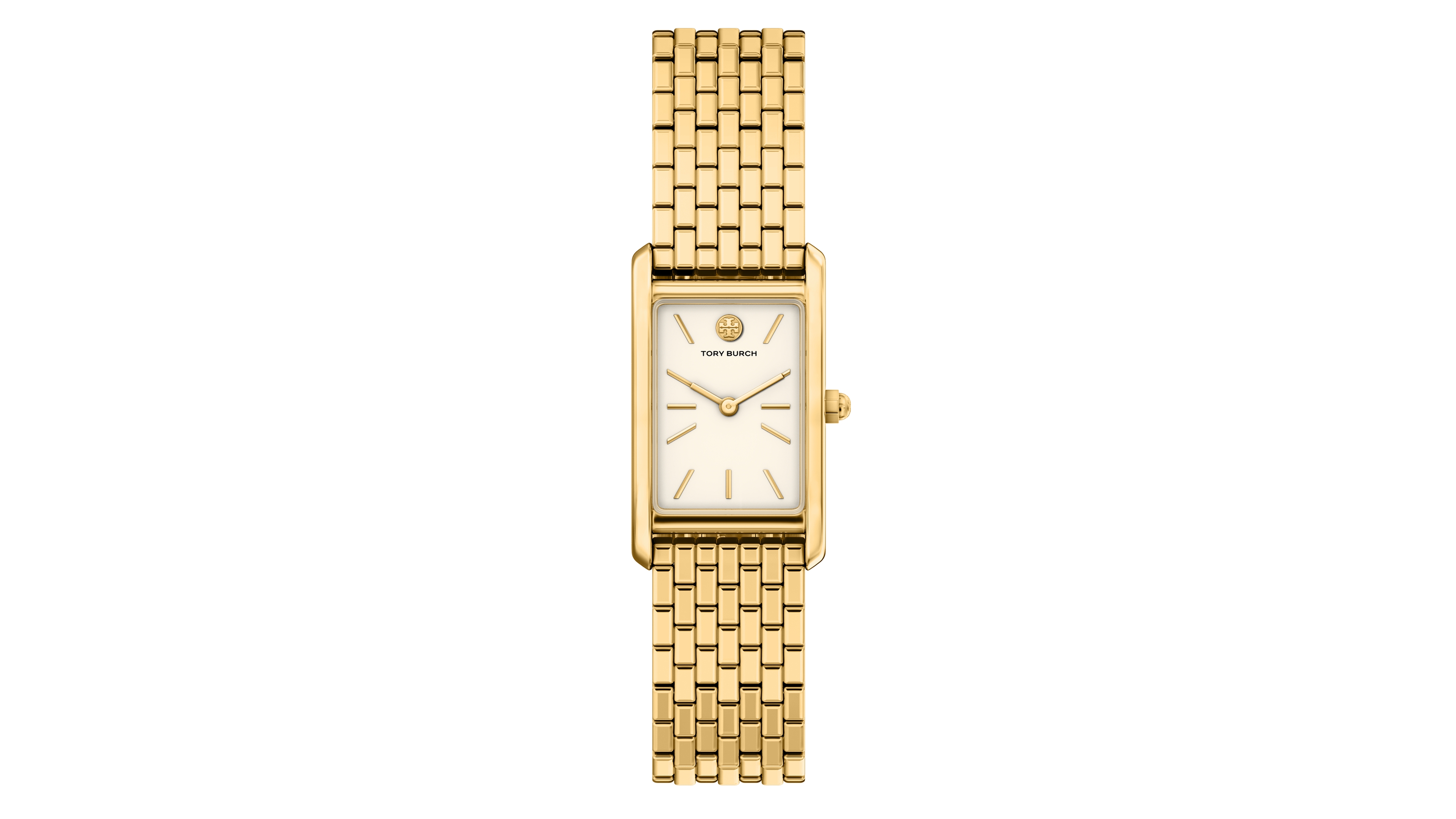 Tory Burch Women's The Eleanor Slim Quartz Two-Hand Gold Stainless Steel Watch, 22mm