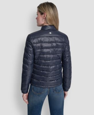 Women's Packable Moto Collar Short Coat