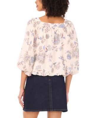 Women's Square Neck Bubble Blouse