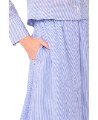 Women's Elastic Waist Flowy Maxi Skirt