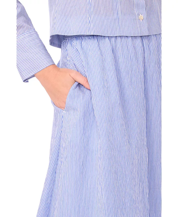 Women's Elastic Waist Flowy Maxi Skirt - thumbnail 3