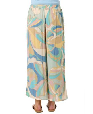 Juniors' Rosalie Elastic Waistband Butterfly Printed Pants