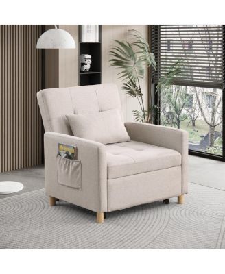 Convertible Sleeper Sofa Chair Bed with Pillow