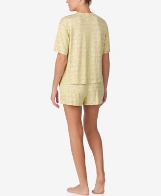 Women's Sleepwear Short-Sleeve Top & Boxers, 2-Piece Set