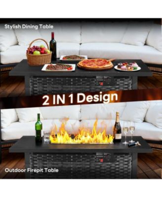 42 Inch Propane Fire Pit, 50, 000 BTU Steel Gas Fire Pits