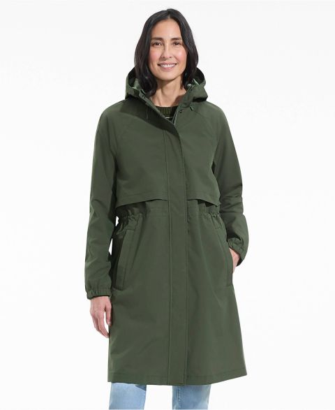 Женские куртки Lands' End Women's Squall Packable Long Raincoat