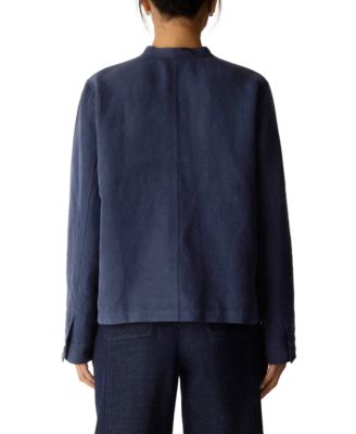 Women's Mandarin Collar Shirt Jacket