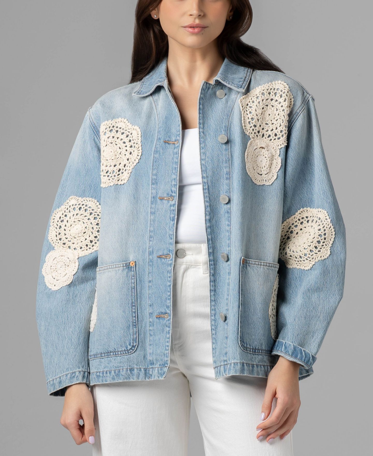 Женская куртка Blank NYC Crochet Doily Chore — фото 1