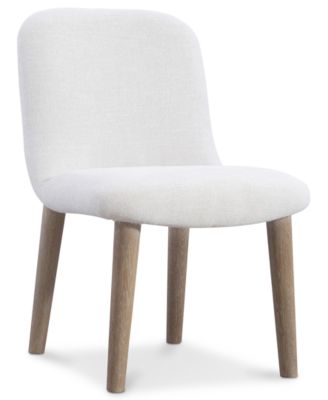 Loggia 5-Pc. Wood Round Table and Side Chairs Upholstered Dining Set