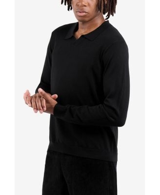 Men's Long Sleeve Sweater Johnny Collar Polo