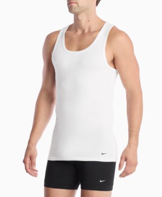 Men's Essential Stretch Ribbed Tank Undershirts, 2-Pack