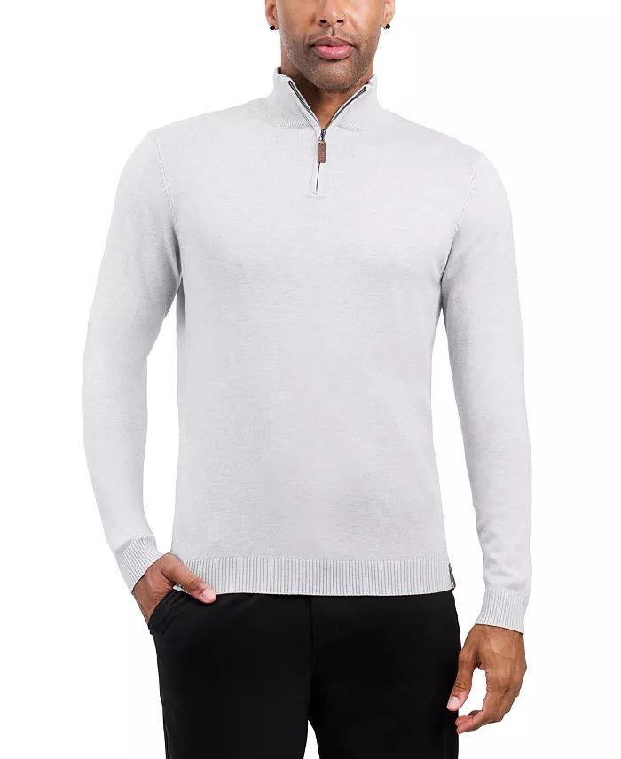 Men's SPRING + MERCER Quarter Zip Mock Neck Sweater