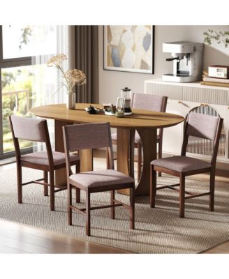 Dining Chairs Set of 4, Linen Upholste Kitchen Chairs,